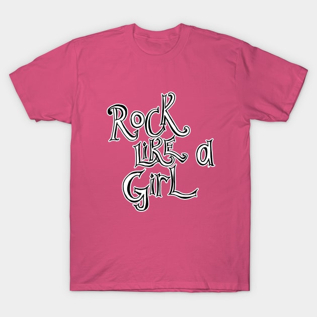 Rock Music Girls T-Shirt by CrazilykukuDesigns